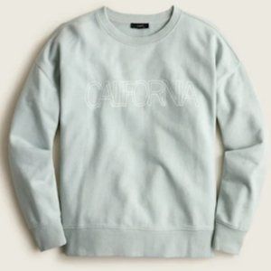 J Crew University terry "California" crewneck sweatshirt